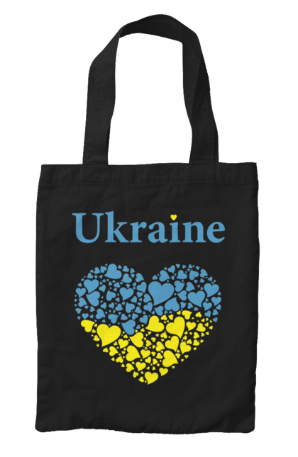 Bag with prints Ukraine Heart. Flag, heart, ukraine. 2070702