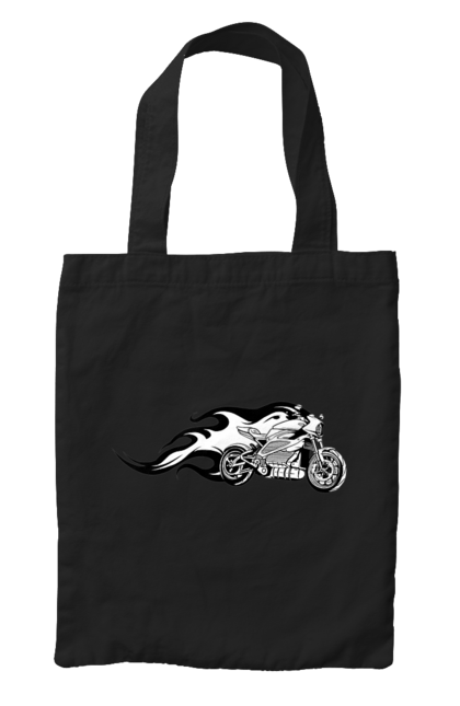 Сумка з принтом "Мотоцикл Вогонь". Мото, мотоцикл, огонь. 2070702