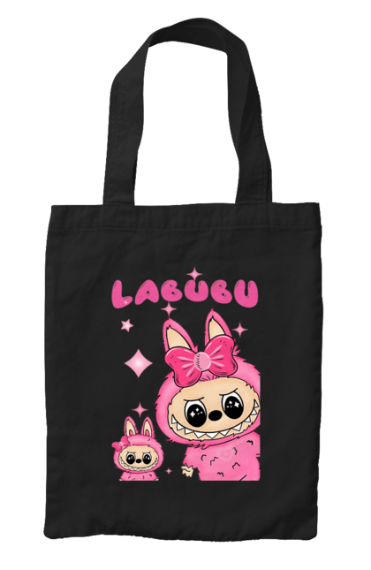 Сумка з принтом "Лабубу". Іграшка лабубу, лабубу, лабубу кока кола, мерч лабубу, мила, рожева лабубу, смішна лабубу. 2070702