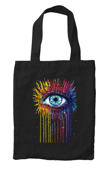 Сумка з принтом "Барвисто Тече Око". Очей, фарби. 2070702