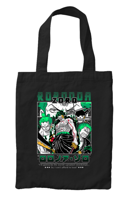 Bag with prints One Piece Zoro. Anime, manga, one piece, roronoa zoro, straw hat pirates, swordsman, zoro. 2070702