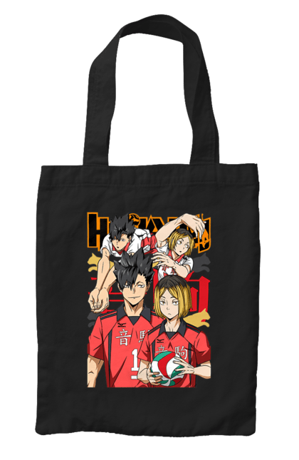 Сумка с принтом Волейбол!! Хината и Куроо. Haikyu, kenma, kuroo, аниме, волейбол, кенма, куроо, манга. 2070702