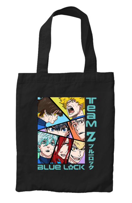 Bag with prints Blue Lock. Anime, blue lock, blue prison, manga, sport, sports anime. 2070702