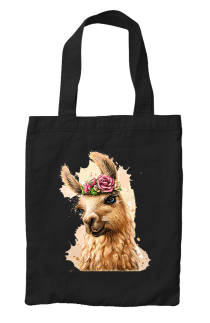 Сумка з принтом "Лама Портрет". Лама, портрет, тварина. 2070702