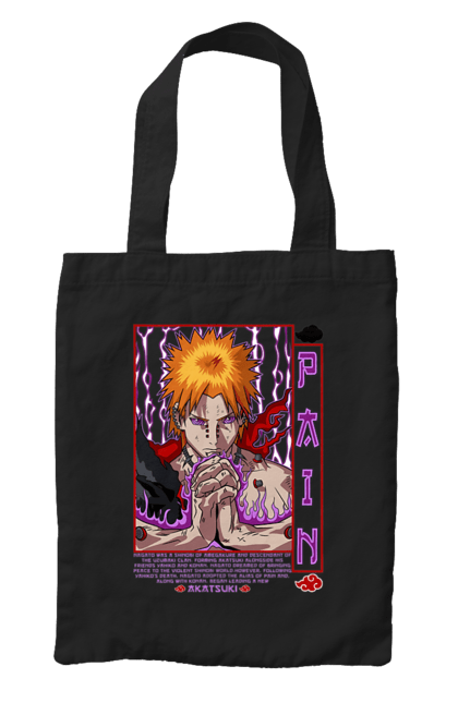 Bag with prints Naruto Yahiko. Akatsuki, anime, character, manga, naruto, ninja, pain, tv series, yahiko. 2070702