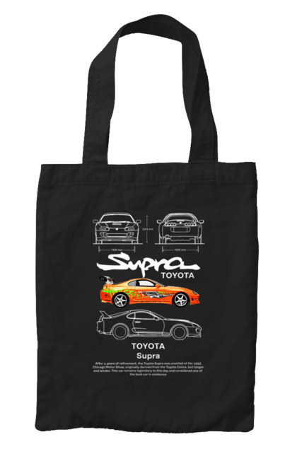 Сумка з принтом "Toyota Supra". Supra, toyota, toyota supra, авто, автомобіль, спортивна машина, спорткар, тойота, японія. 2070702