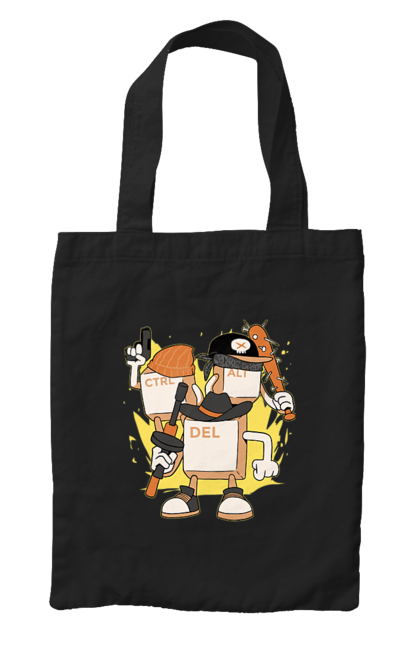 Сумка з принтом "Ctrl alt del Програмерський екшен". 404, andoid, aws, backend, c++, cloud, css, data, dev, devops, frontend, geek, git, github, go, golang, google, hacker, html, ios, java, javascript, jquery, js, linux, nodejs, php, python, react, science, script, web, геймер, гік, дата, клавіши, код, компьютер, лінукс, мова, облако, пайтон, пингфин, программист, програмування, талисман, хакер. 2070702