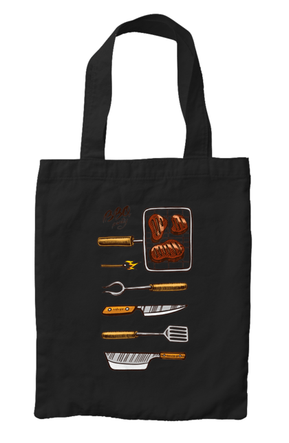 Сумка з принтом "Барбекю Паті". Барбекю, м`ясо, смажити. 2070702