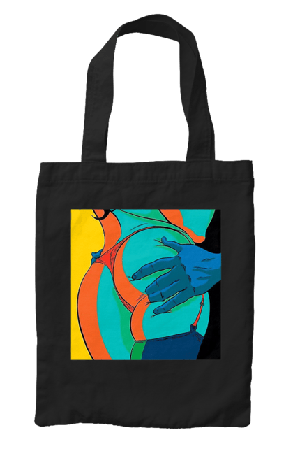 Сумка з принтом "Жіноча Попа В Чоловічих Руках". Гола, жопа, ляпас. 2070702