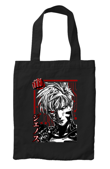 Bag with prints One Punch Man Genos. Anime, comedy, cyborg, demon, demon cyborg, genos, manga, one punch man, parody, superheroes. 2070702