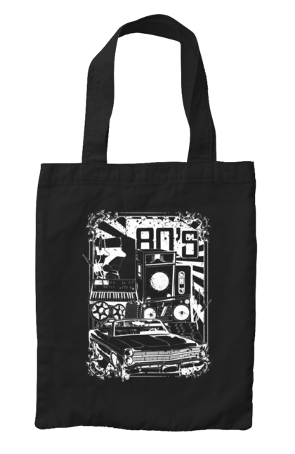Сумка з принтом "80 Е, Машина І Музика". 80, 80ті, машина, музика. 2070702