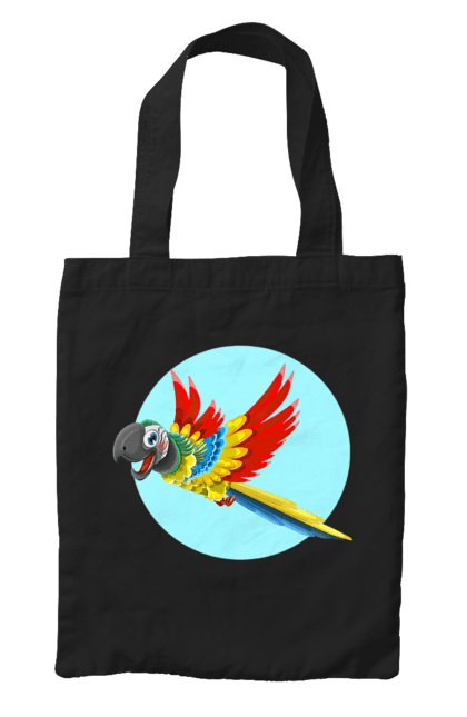 Сумка з принтом "Папуга". Барвистий папуга, какаду, кольоровий папуга, папуга, що летить. 2070702