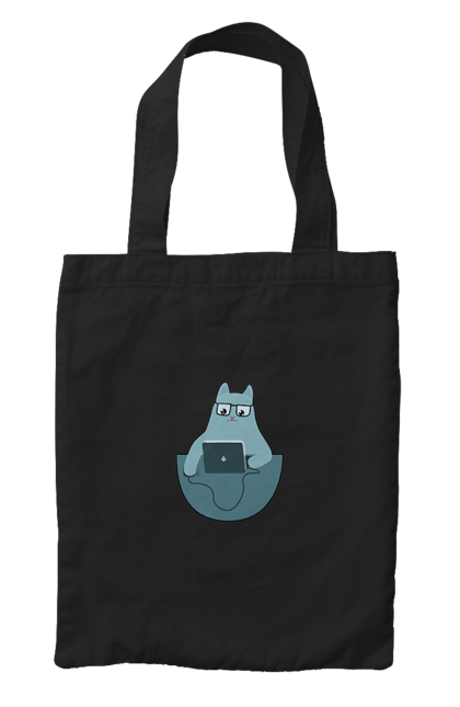 Bag with prints Cat programmer. Aitі, angular, c, code, css, html, humor, it, it specialist, javascript, jquery, koduvati, php, proger, programmer, programmers, python, react, svelt, type programmer, vue, you. 2070702