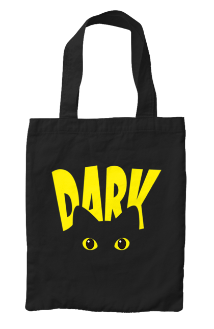 Сумка з принтом "Темний кіт". Гумор, дарк, кіт, кішка, котик, темний кіт, хелловін. CustomPrint.market