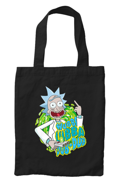 Сумка з принтом "Рік та Морті". Rick and morty, мультфільм, наукова фантастика, пригоди, рік, рік і морті, трагікомедія, чорний гумор. 2070702