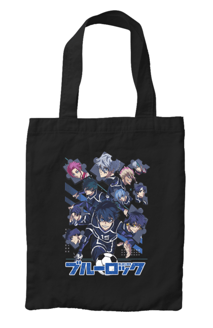 Bag with prints Blue Lock. Anime, blue lock, blue prison, manga, sport, sports anime. 2070702