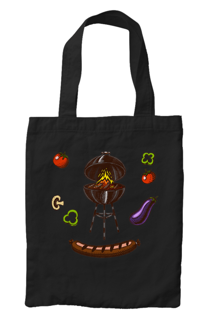 Bag with prints Barbecue Sausage. Barbecue, fry, grill, sausage. 2070702