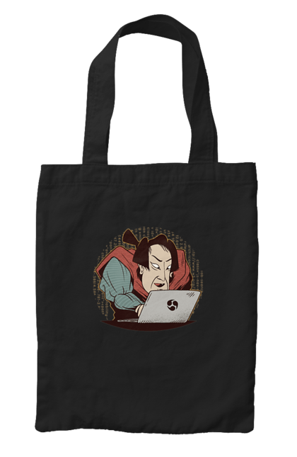 Сумка з принтом "Ніндзя програміст". Angular, c, css, html, it, javascript, jquery, php, python, react, svelt, vue, айтишник, айті, гумор, код, кодувати, прогер, програміст, програмісти, ти ж, ти ж програміст, тиж програміст. 2070702