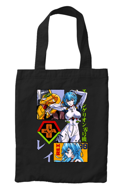 Bag with prints Evangelion Rei. Anime, evangelion, eve, kaoru, manga, rei ayanami, shinji. 2070702