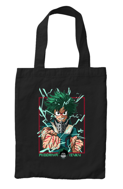 Сумка з принтом "Моя академія героїв Мідорія". Izuku, midoriya, my hero academia, аніме, ізуку мідорія, манга, мідорія, моя геройська академія. 2070702