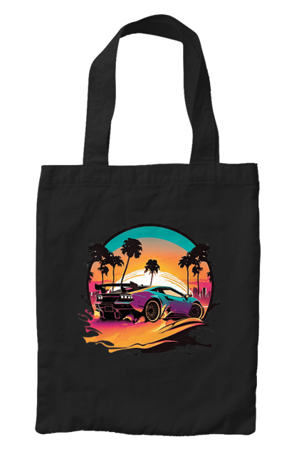 Сумка з принтом "Ламборджині Сінтвейв". Авто, автомобіль, ламба, ламборджині, машини, сінтвейв. 2070702