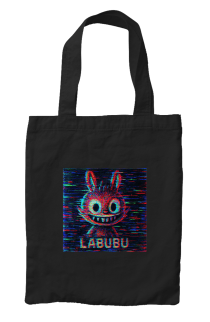 Сумка з принтом "Лабубу". Crt, rgb, глітч, кіберпанк, лабубу, пікселі, ретро, спотворення, цифрове мистецтво, шум. 2070702