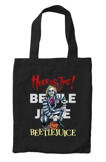 Сумка с принтом Битлджус. Beetlejuice, ghost, tim burton, warner bros, битлджус, комедия, привидение, тим бертон, ужас, фильм. 2070702