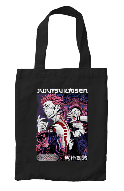 Bag with prints Jujutsu Kaisen Sukuna. Anime, dark fantasy, jujutsu kaisen, magic battle, manga, mystic, sukuna. 2070702