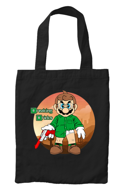 Bag with prints Breaking Bad Mario. Breaking bad, character, game, mario, mario bros, nintendo, super mario bros. 2070702