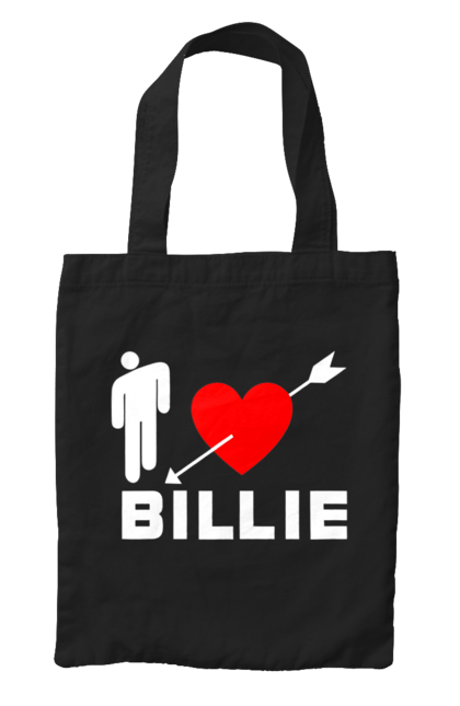 Сумка з принтом "Біллі Айліш". Біллі айліш, логотип біллі айліш, принт біллі айліш, співачка біллі айліш. 2070702