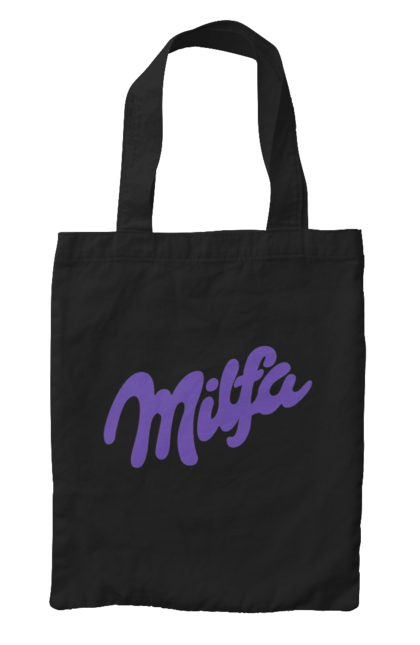 Сумка с принтом Milfa. Для взрослых, для женщин, мем, милка, милф, милфа, прикол, смешные. 2070702