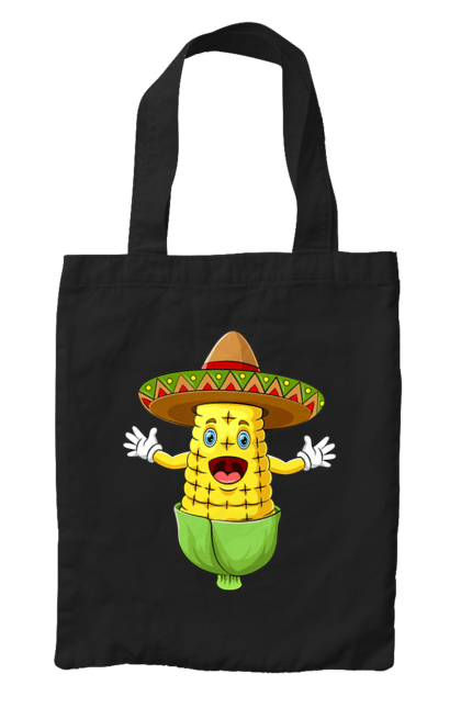 Сумка з принтом "Кукурудза Сомбреро". Їжа, кукурудза, сомбреро. 2070702