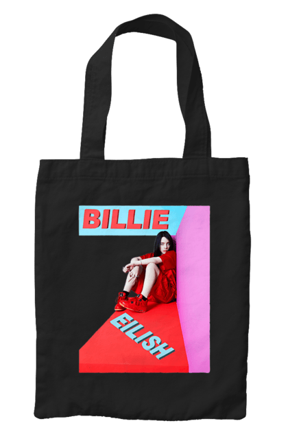Сумка з принтом "Біллі Айліш". Біллі айліш, логотип біллі айліш, принт біллі айліш, співачка біллі айліш. 2070702