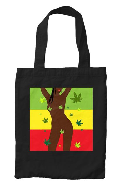 Сумка з принтом "Гола Дівчина І Конопля". Гола, конопля, курити, сиськи. 2070702