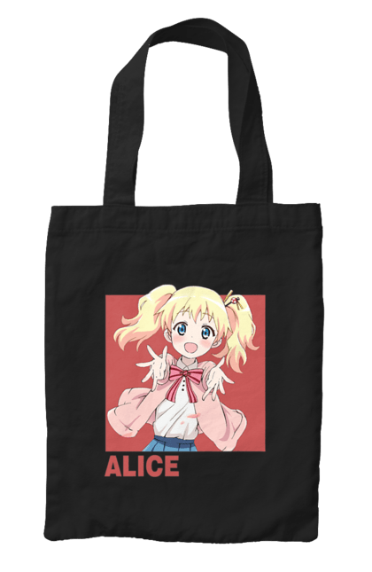 Bag with prints Kiniro Mosaic Alice Cartelet. Alice, alice cartelet, anime, gold mosaic, kiniro mosaic, kinmoza, manga. 2070702