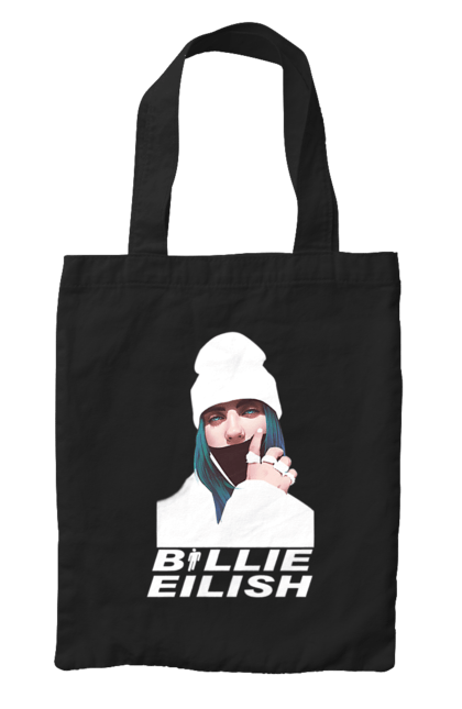 Сумка з принтом "Біллі Айліш". Біллі айліш, логотип біллі айліш, принт біллі айліш, співачка біллі айліш. 2070702
