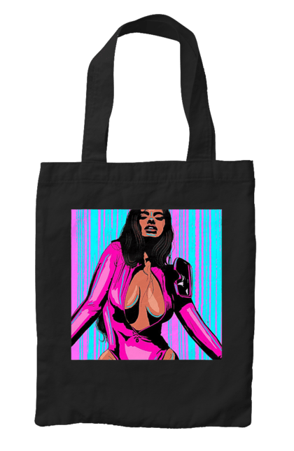 Сумка з принтом "Дівчина З Глибоким Декольте". Гола, дівчина, сиськи. 2070702