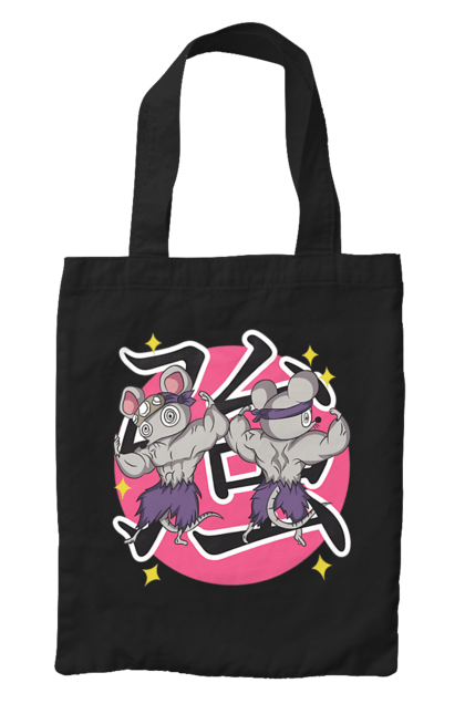 Bag with prints Demon Slayer Uzui Tengen's mice. Anime, demon slayer, kimetsu no yaiba, manga, mice, serial, tengen, tengen uzui, uzui. 2070702