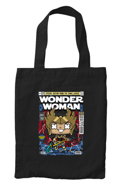 Сумка з принтом "Wonder Woman". Womder, герой, жінка, комікси, комікси dc, чудова жінка. Funkotee