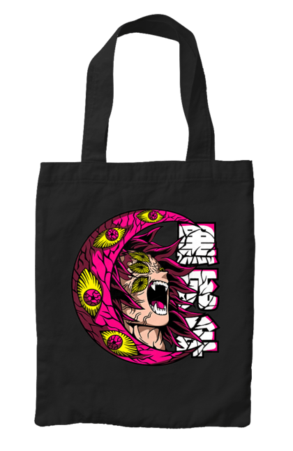 Bag with prints Demon Slayer Kokushibo. Anime, demon slayer, eternal paradise faith, kimetsu no yaiba, kokushibo, manga, twelve kizuki, upper rank six. 2070702