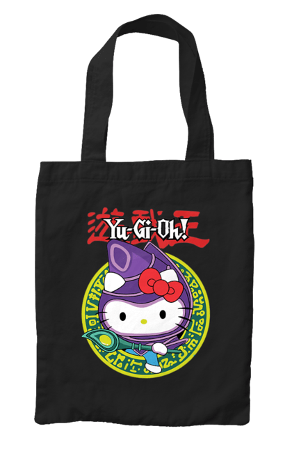 Сумка з принтом "Yu Gi Oh! Хелло Кітті". Hello kitty, yu gi oh, yu-gi-oh, аніме, бренд, кіт, кошеня, персонаж, хелло кітті. 2070702