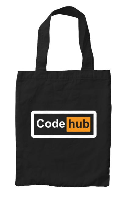 Сумка з принтом "Код хаб". Айті, айтішник, для айтішника, для програміста, код хаб, подарунок айтішнику, подарунок програмісту, програміст, розробник. 2070702