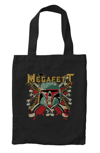 Сумка с принтом Megafett. Boba fett, megadeth, megafett, боба фетт, звездные войны, клон, охотник за головами. 2070702