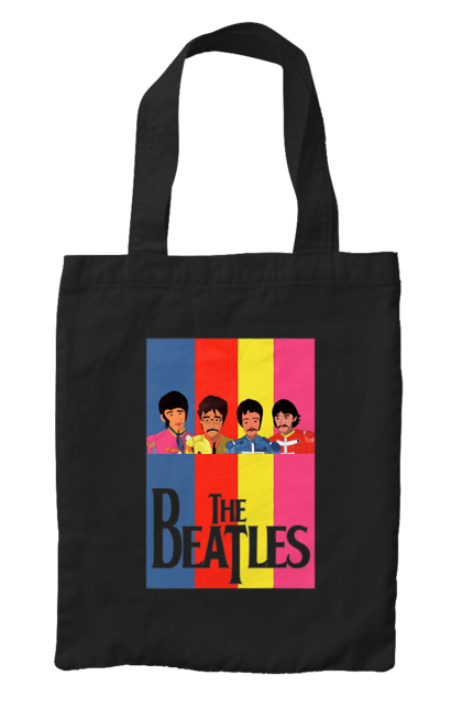 Bag with prints The Beatles. Beatles, george harrison, john lennon, liverpool four, music, paul mccartney, ringo starr. 2070702