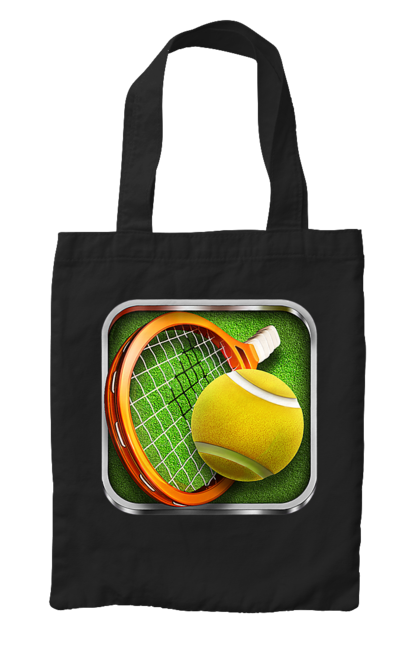 Сумка з принтом "Теніс". Великий теніс, гравці, лондон, м`яч, призовий фонд, ракетка, спонсор, турнір на ґрунті, турнір на траві, турнірна сітка. 2070702