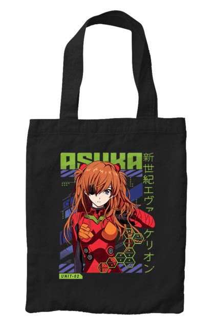 Bag with prints Evangelion Asuka. Anime, asuka, asuka langley sorry, eva 02, evangelion, eve, kaoru, manga, ray, shinji. 2070702