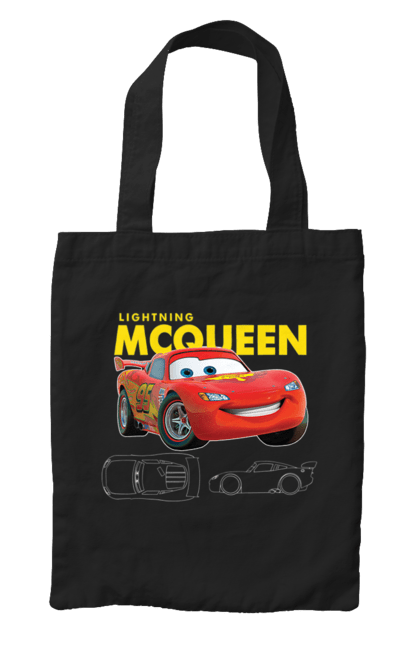 Сумка с принтом Молния Маккуин. Lightning mcqueen, гонки, молния маккуин, мультик, мультфильм, спорт, тачки. 2070702