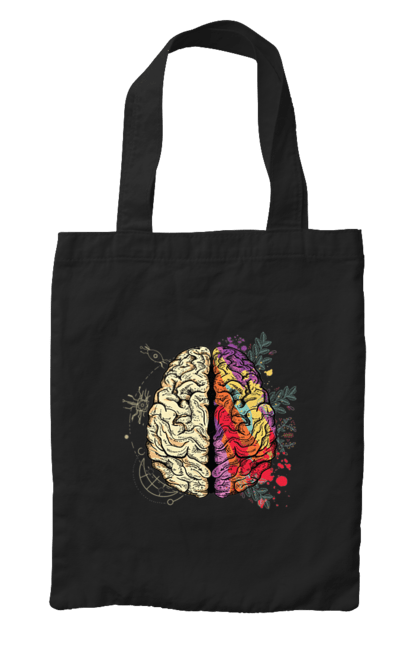 Сумка з принтом "Творчість та логіка". Бінарний, біткоїн, біткойн, валюта, гроші, крипто, наука, програміст, программист, творчество, техно, хакер, художник, цветной. 2070702