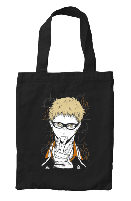 Сумка з принтом "Волейбол!! Кей Цукішіма". Anime, haikyu, kei tsukishima, manga, tsukishima, аніме, волейбол, кей цукішіма, манга, цукішіма. 2070702