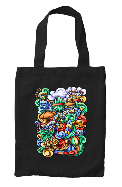 Сумка з принтом "Канікули відпочинок арт". Відпочинок, канікули, літо, море, пляж, подорож. 2070702